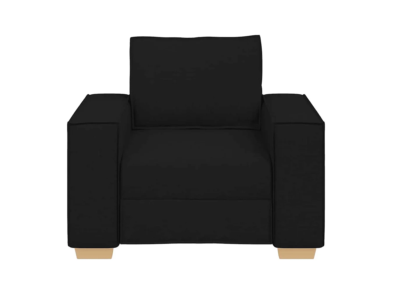 Divano poltrona in tessuto nero 60 cm