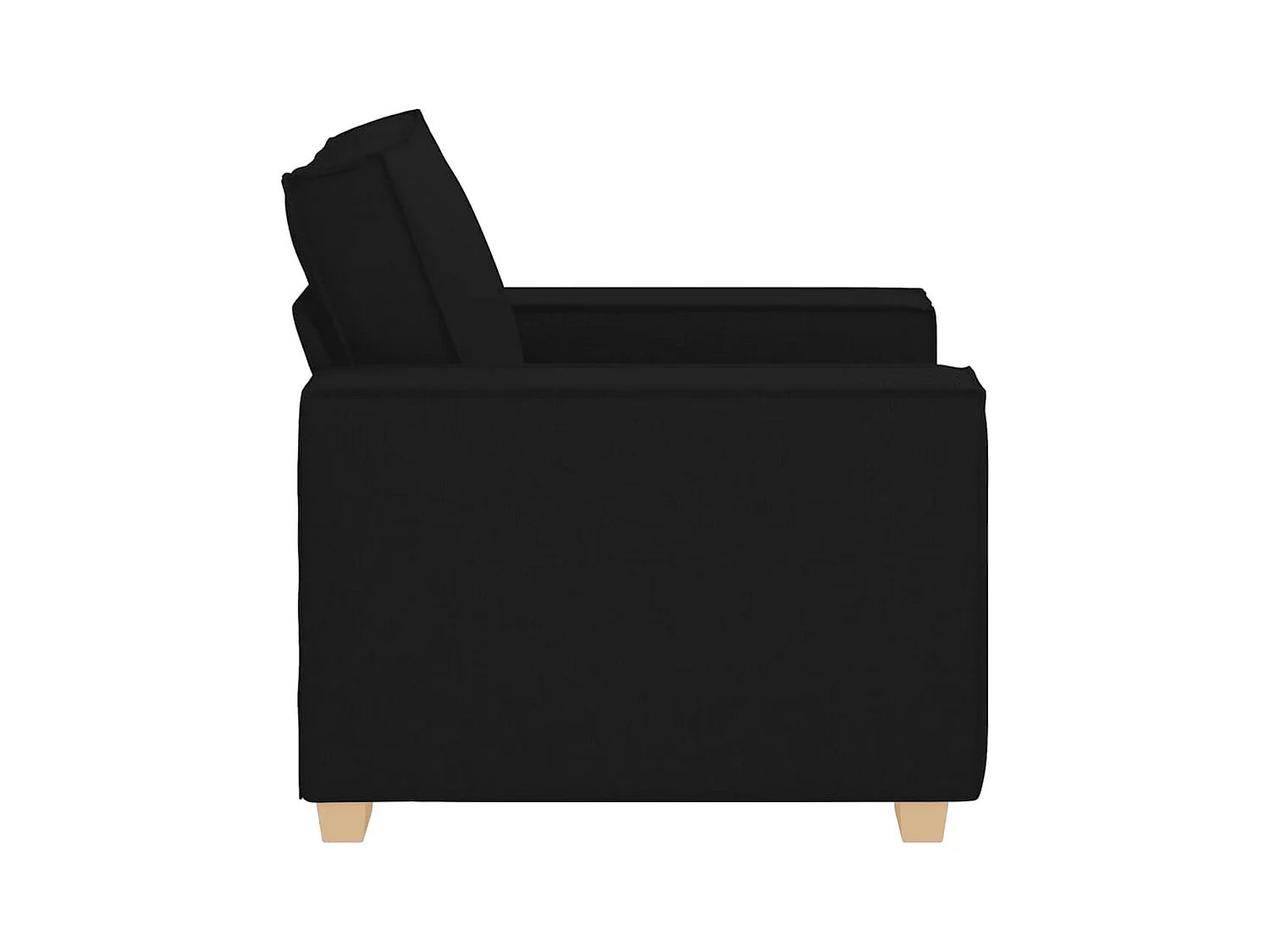 Divano poltrona in tessuto nero 60 cm