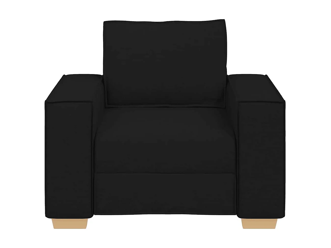 Zwarte stoffen bankfauteuil 60 cm