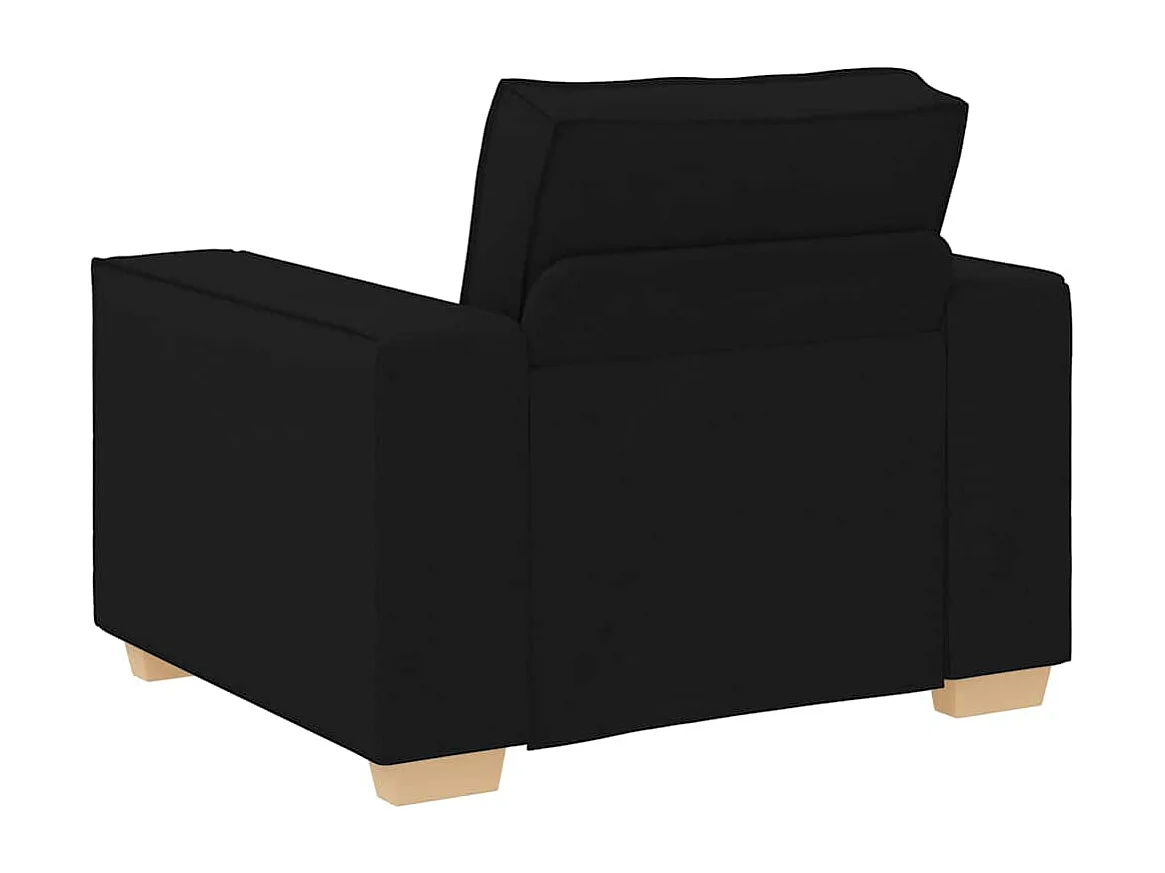 Zwarte stoffen bankfauteuil 60 cm