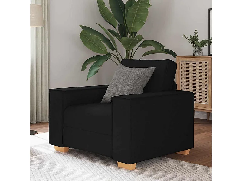 Canapé Fauteuil Noir 60 cm Tissu