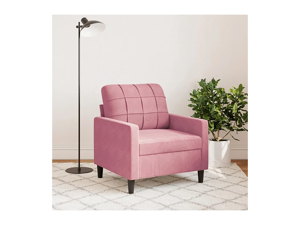 Roze fauteuil 60 cm fluweel