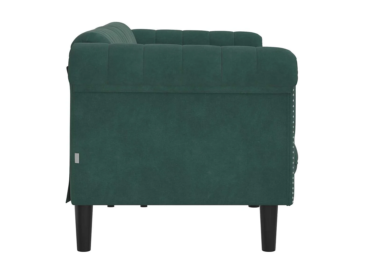 Sofá de 3 plazas de terciopelo verde oscuro