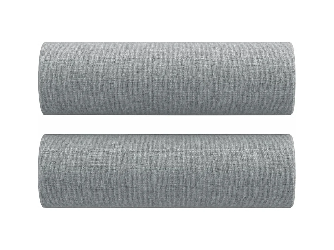 Canapé 3 places avec oreillers gris clair 180 cm tissu