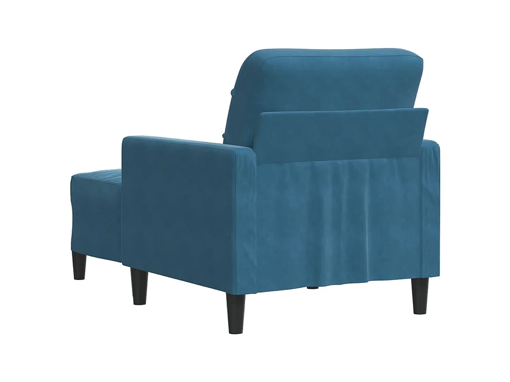 Poltrona con poggiapiedi Blu 60 cm Velluto