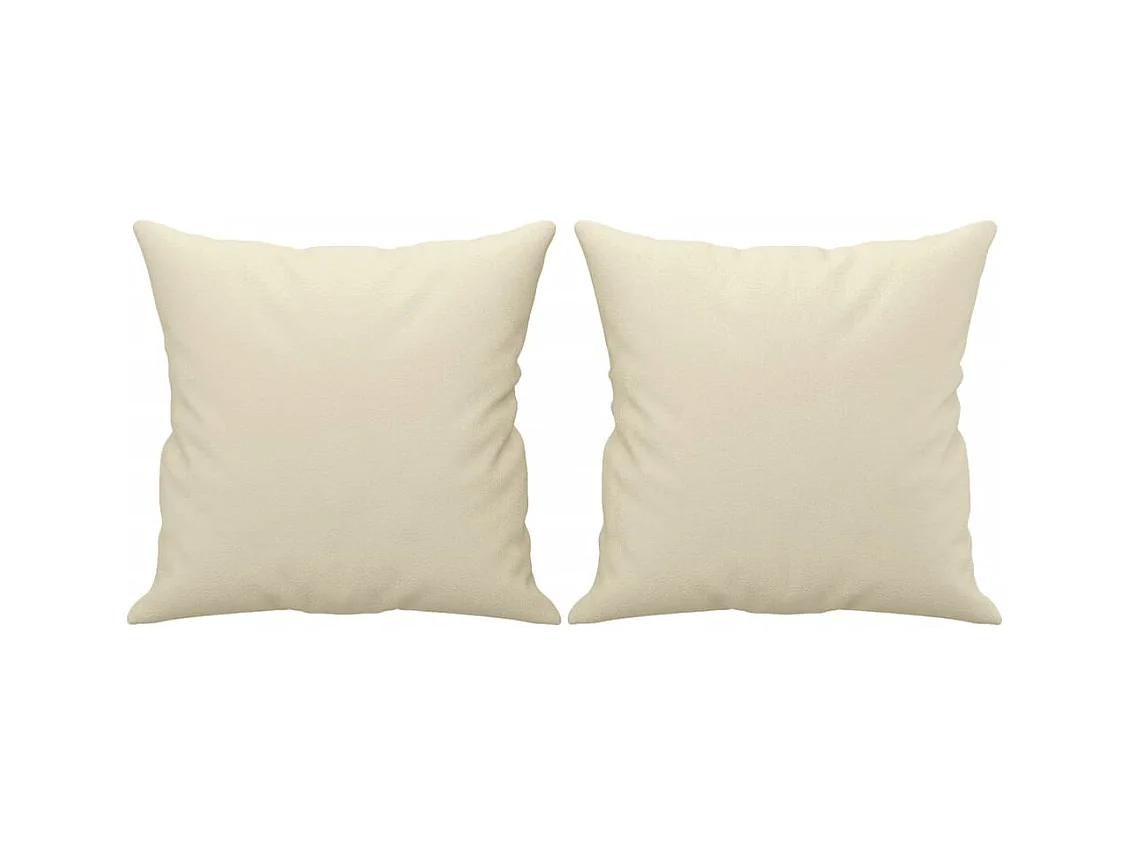 Conjunto de sofá de 2 piezas con cojines de piel sintética color crema