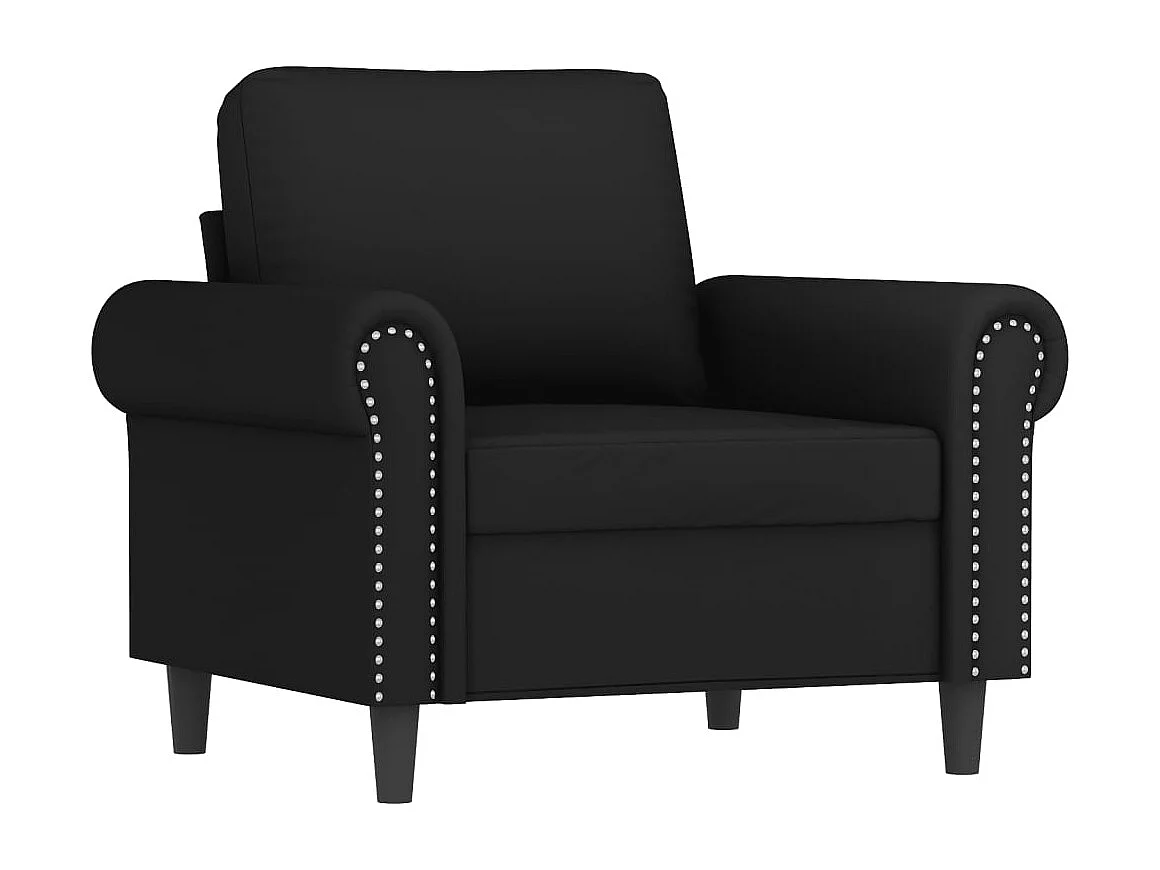 Conjunto de sofá de 4 piezas con cojines de terciopelo negro