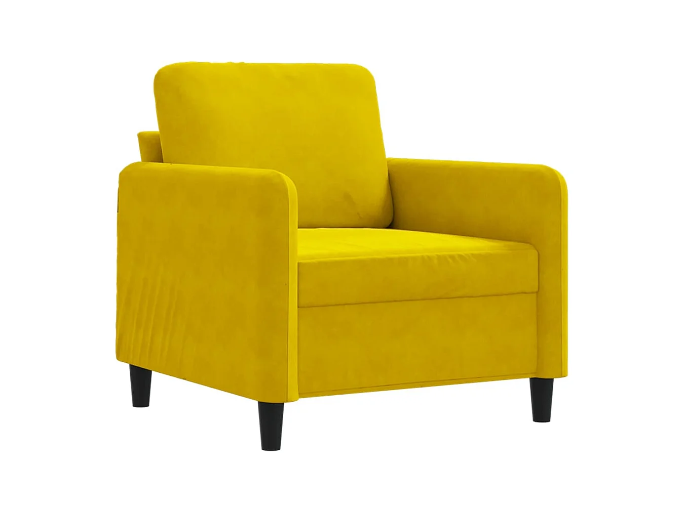 Sillón Amarillo 60 cm Terciopelo