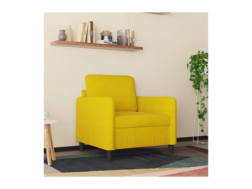 Sillón Amarillo 60 cm Terciopelo