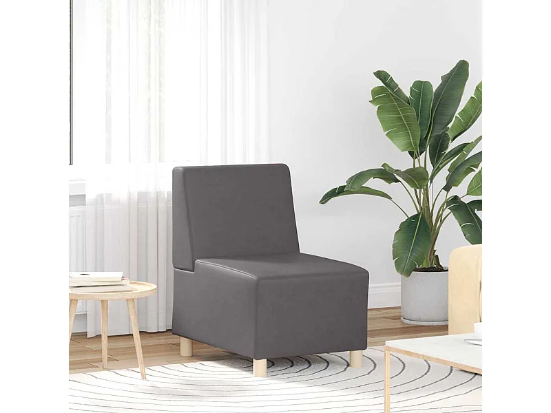 Unité de Sofa Modulaire Sans Accoudoirs Gris 55 x 74 x 82 cm