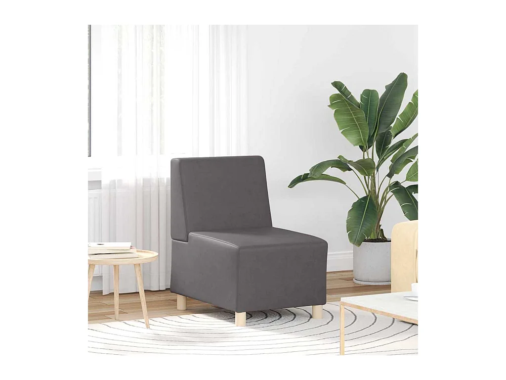 Unité de Sofa Modulaire Sans Accoudoirs Gris 55 x 74 x 82 cm
