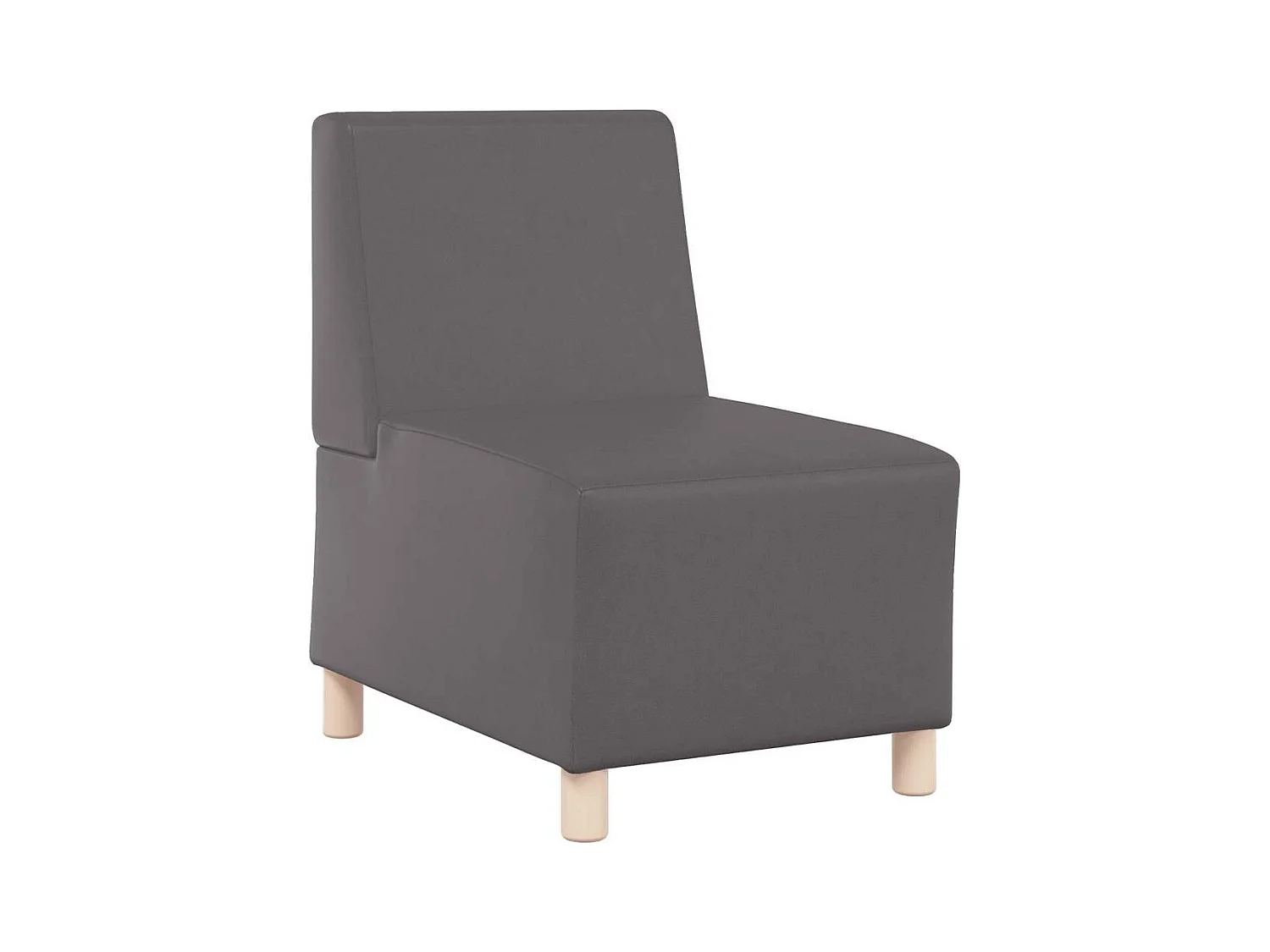 Unité de Sofa Modulaire Sans Accoudoirs Gris 55 x 74 x 82 cm