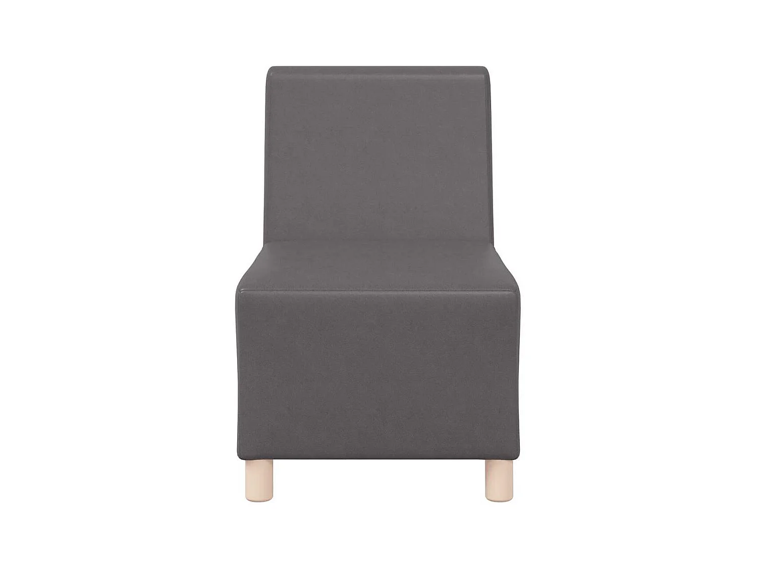Unité de Sofa Modulaire Sans Accoudoirs Gris 55 x 74 x 82 cm