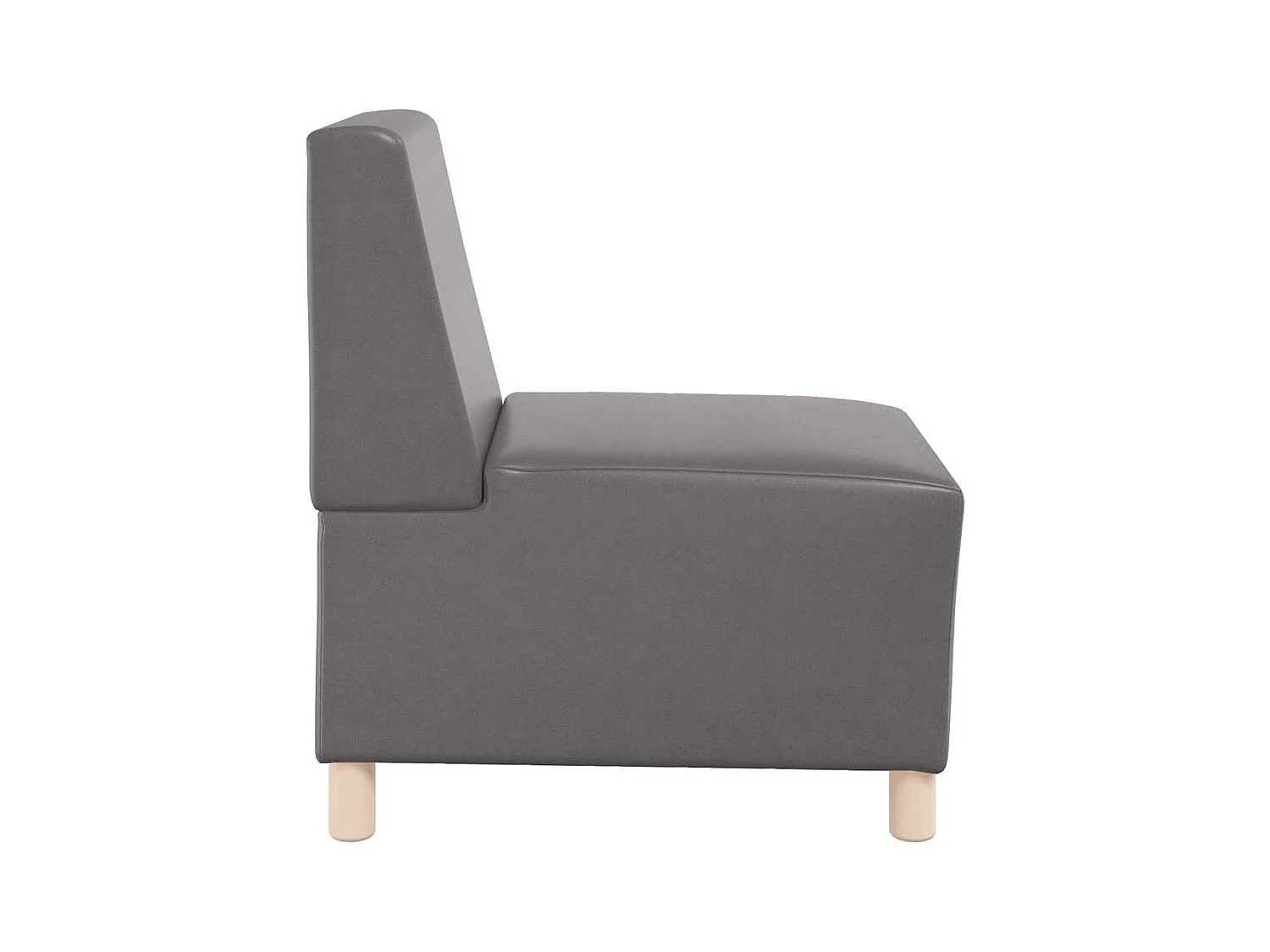 Unité de Sofa Modulaire Sans Accoudoirs Gris 55 x 74 x 82 cm