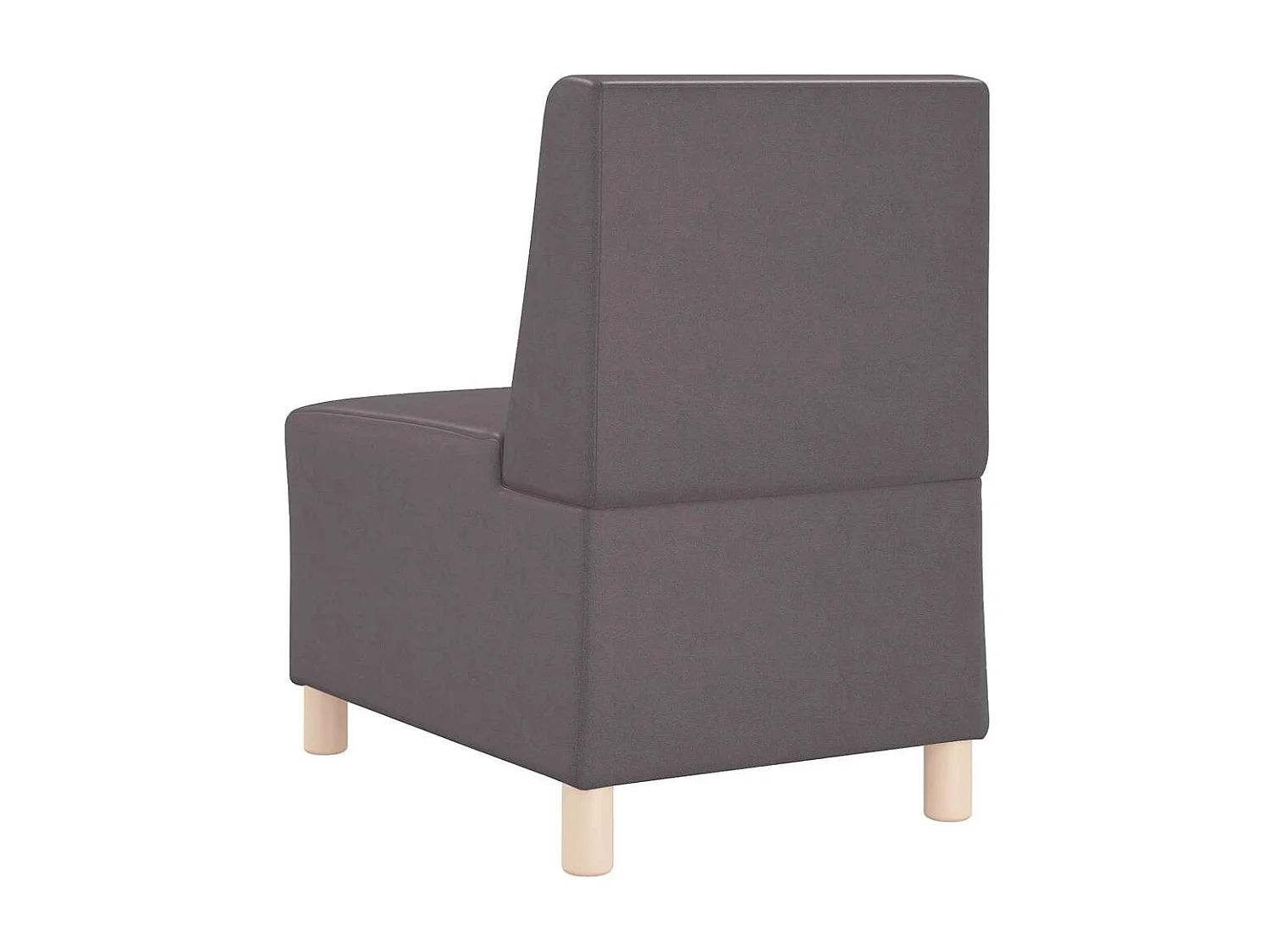 Unité de Sofa Modulaire Sans Accoudoirs Gris 55 x 74 x 82 cm