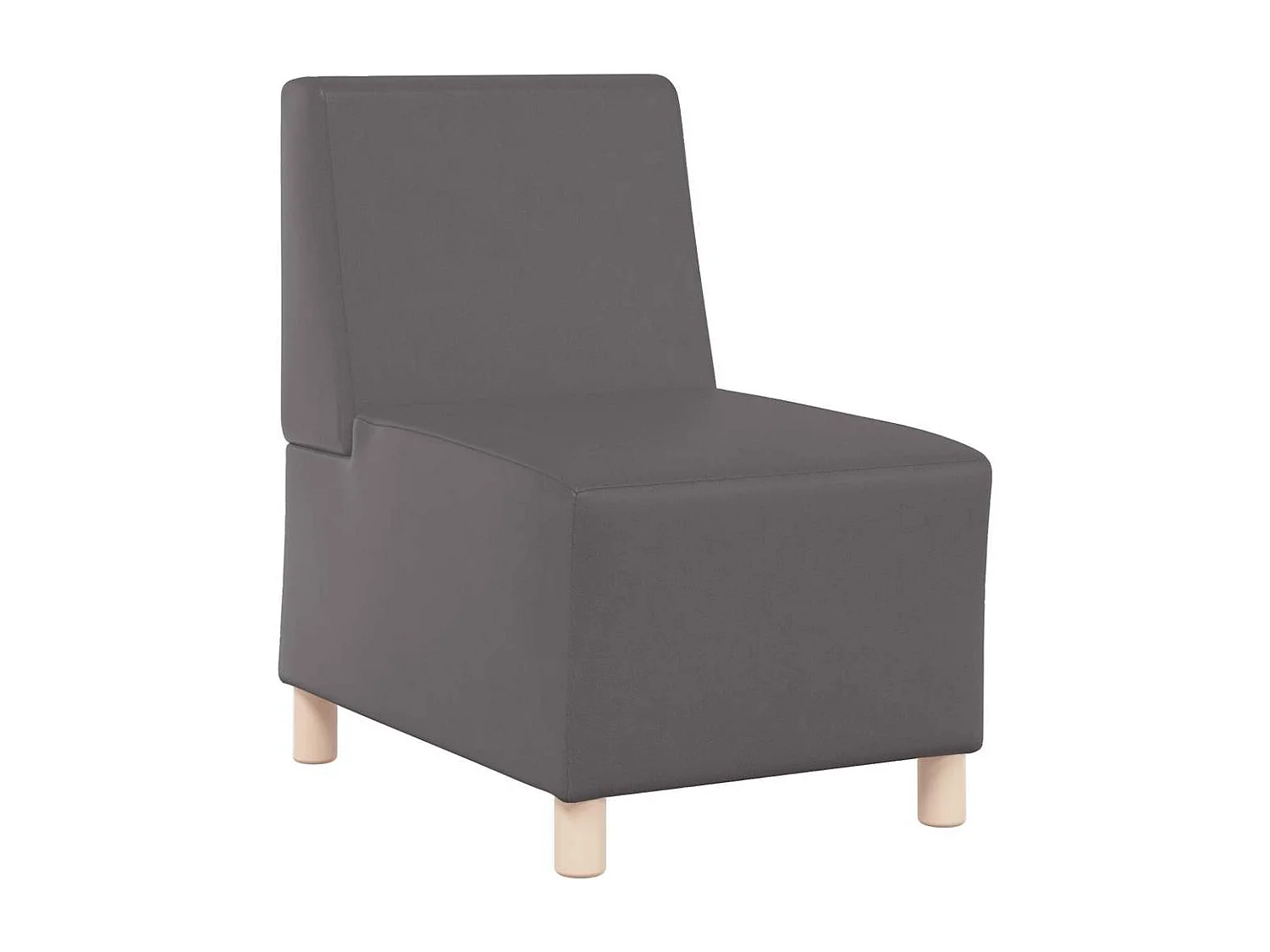 Divano componibile senza braccioli grigio 55 x 74 x 82 cm