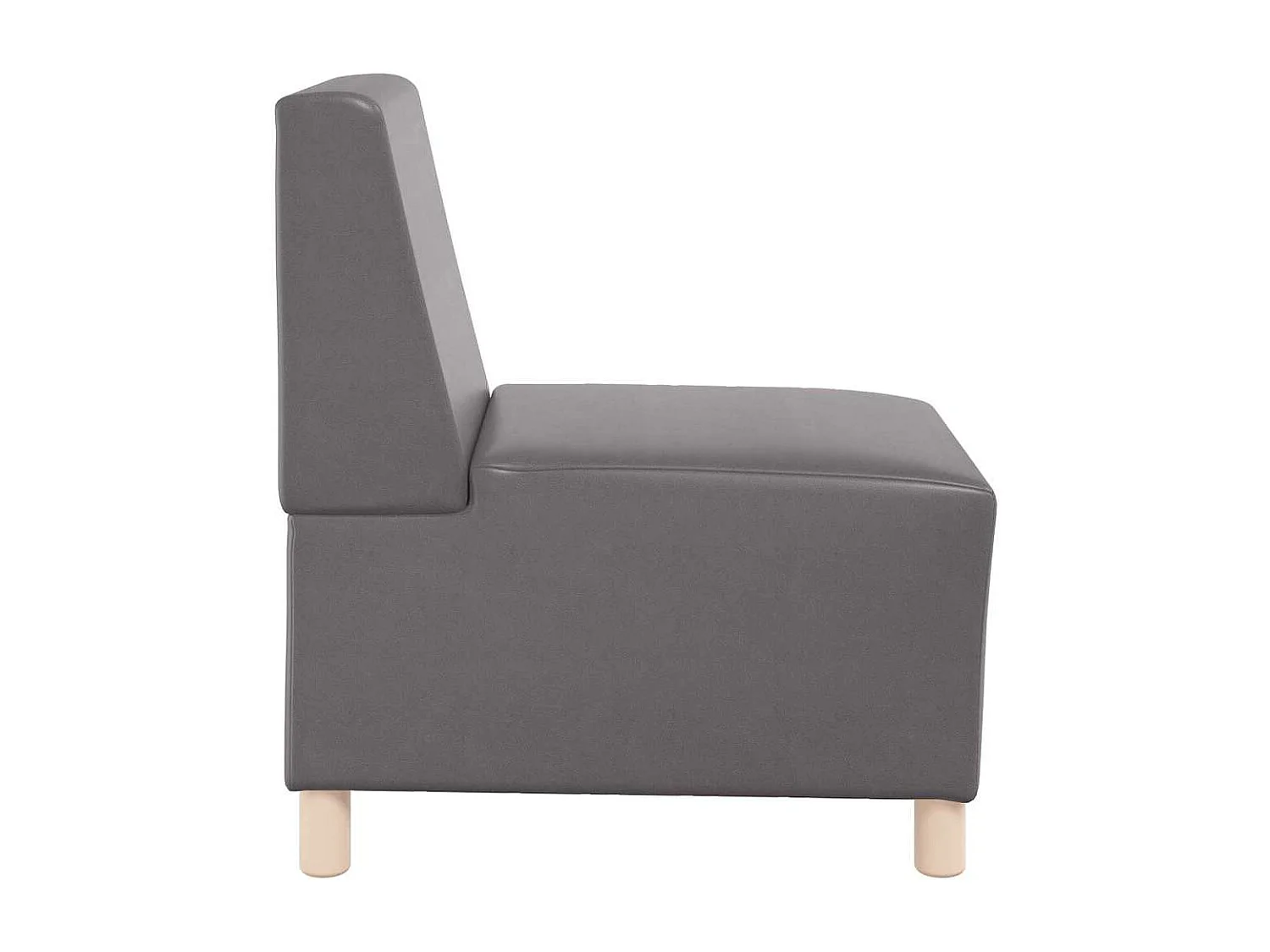 Divano componibile senza braccioli grigio 55 x 74 x 82 cm