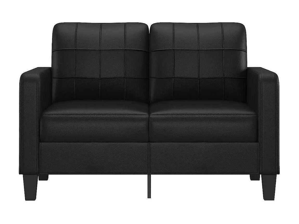 2-zitsbank Zwart 120 cm Kunstleer