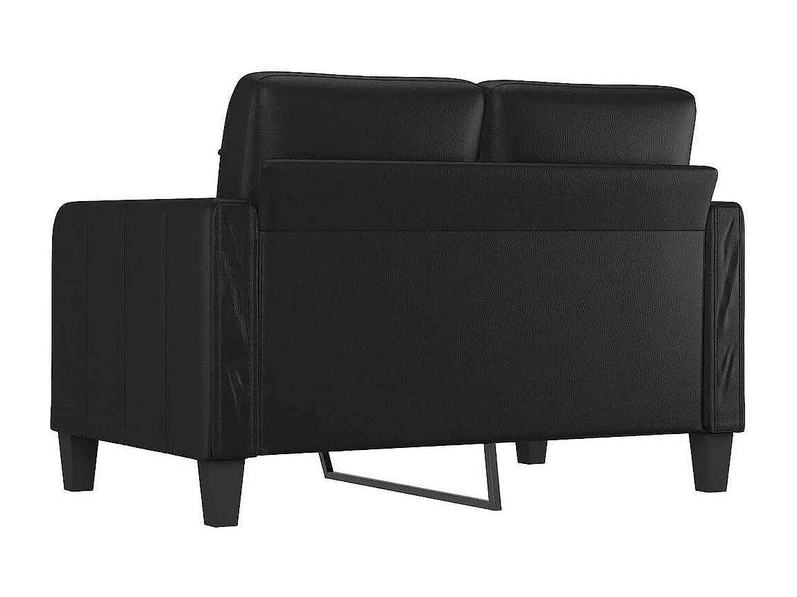 2-zitsbank Zwart 120 cm Kunstleer