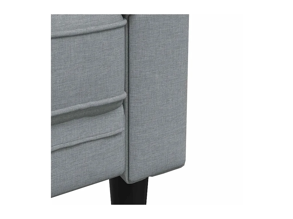 Sofá Chesterfield de 3 plazas en tela gris claro