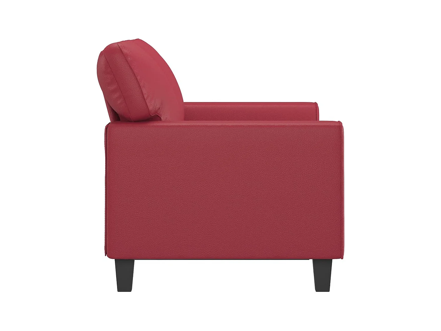 Divano 2 posti rosso bordeaux 120 cm in similpelle