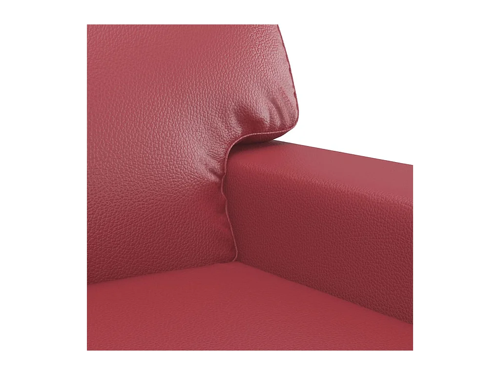 Divano 2 posti rosso bordeaux 120 cm in similpelle