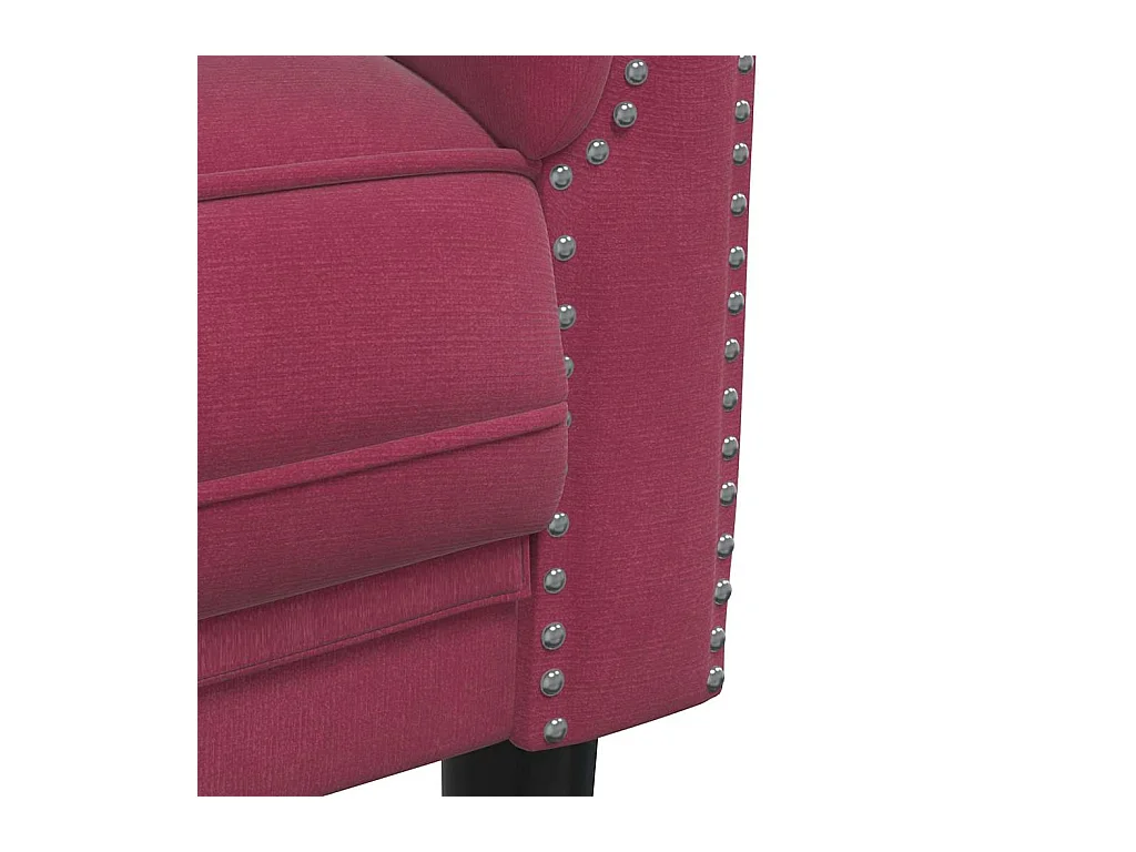 Divano a 2 posti in velluto rosso bordeaux