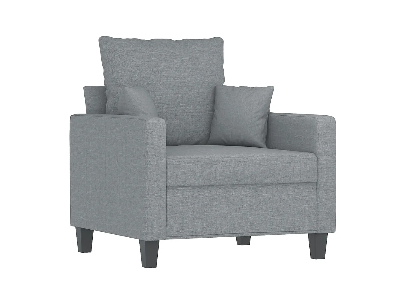Fauteuil Gris clair 60 cm Tissu