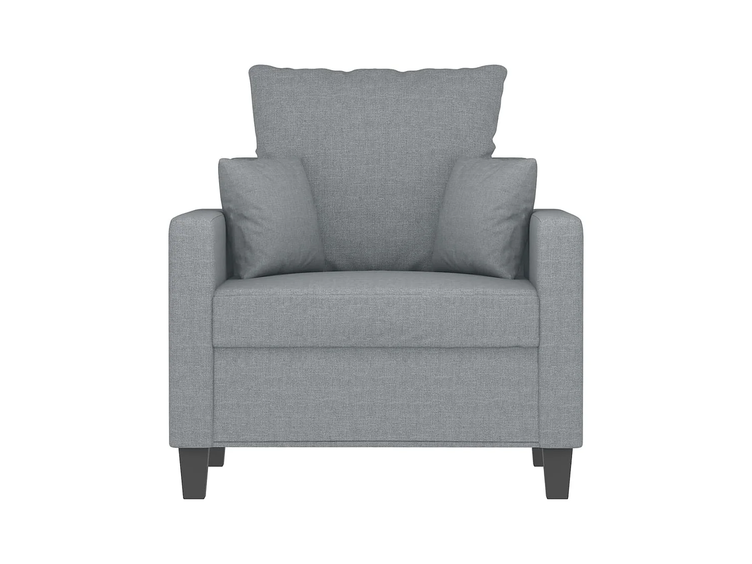 Fauteuil Gris clair 60 cm Tissu