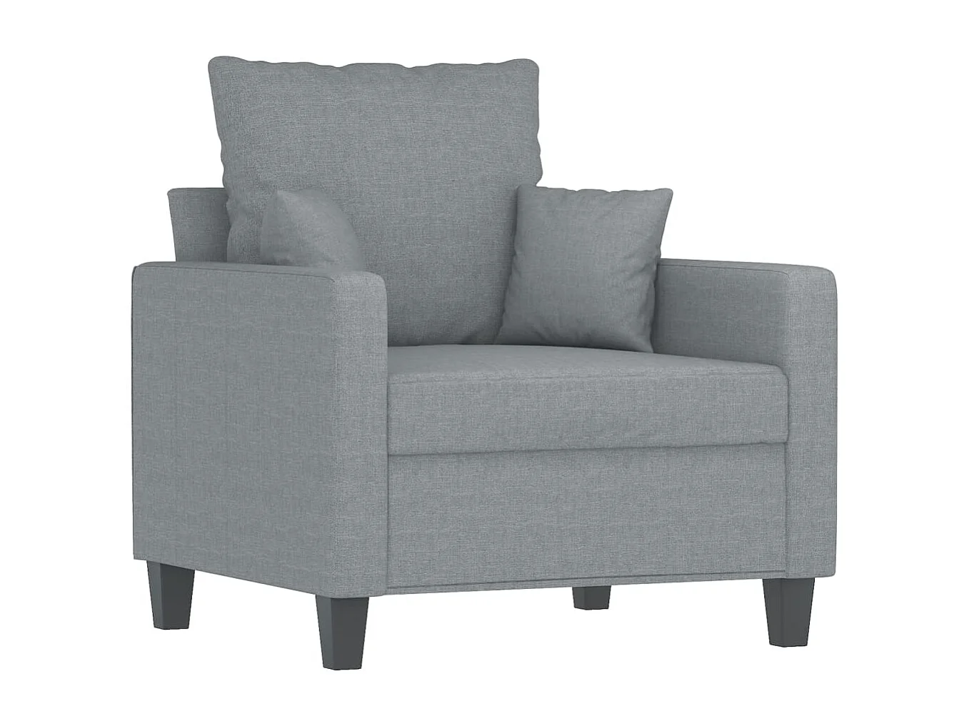 Fauteuil Gris clair 60 cm Tissu
