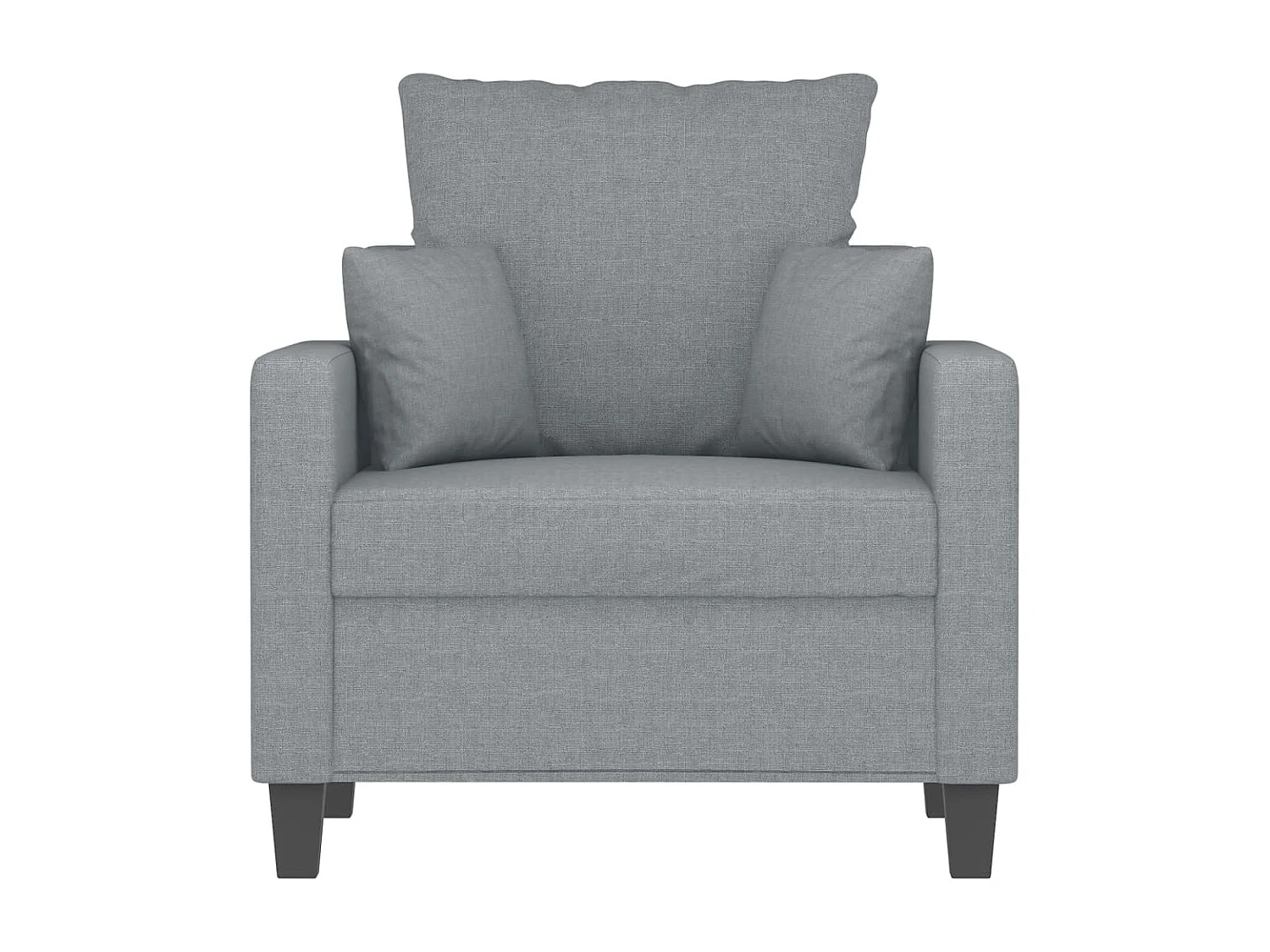 Fauteuil Gris clair 60 cm Tissu