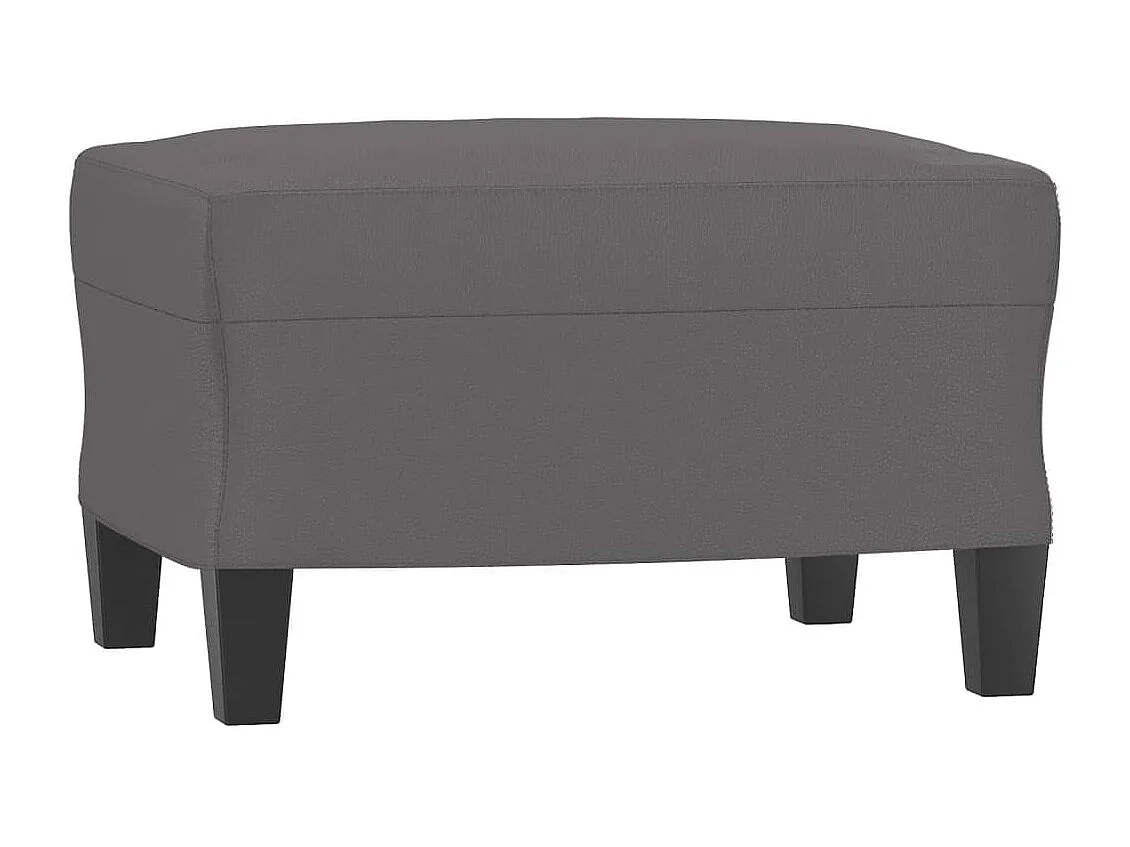 3-teiliges Sofaset mit Kissen Graues Kunstleder