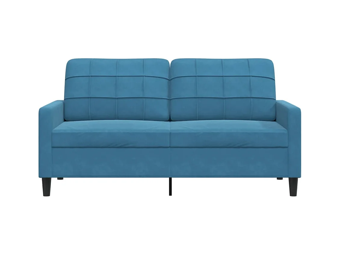 2-Sitzer-Sofa Blau 140 cm Samt