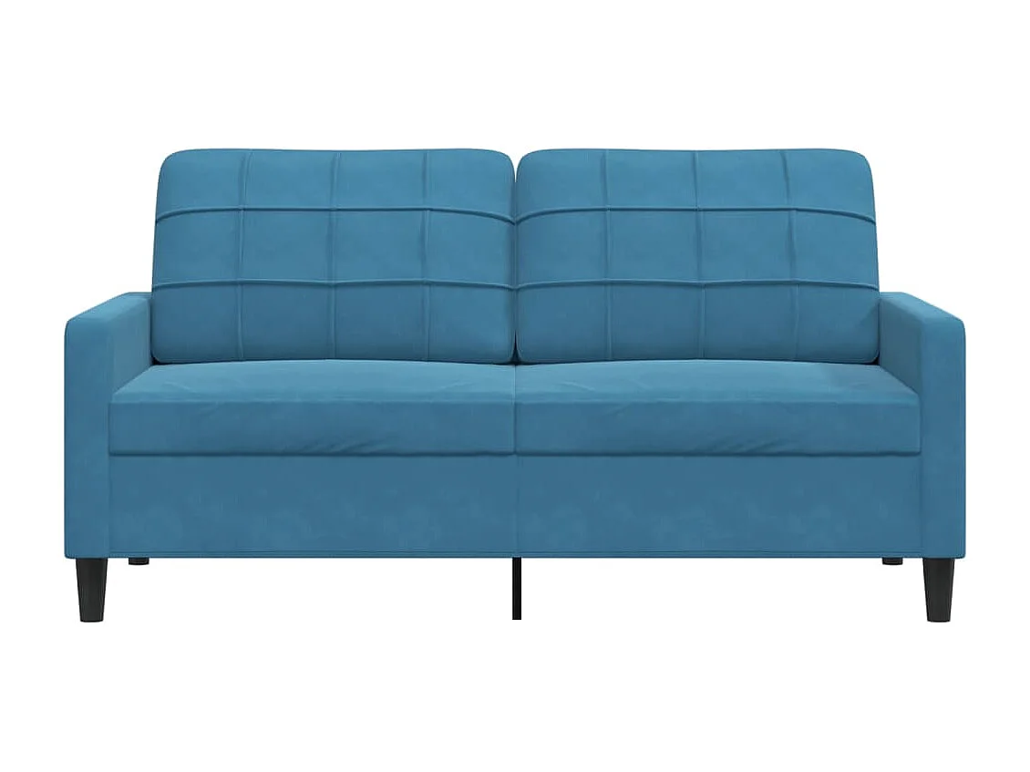 Sofá 2 plazas Azul 140 cm Terciopelo