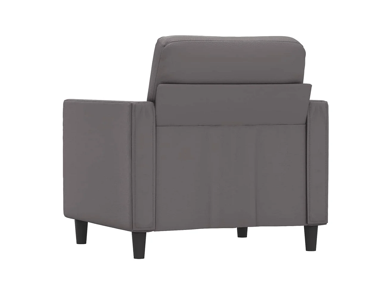 Fauteuil Gris 60 cm Similicuir