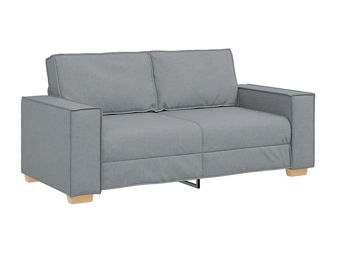 Sofá 2 plazas Gris claro 140 cm Tela