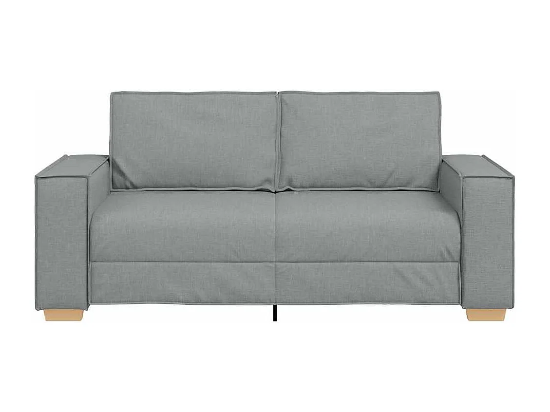 Sofá 2 plazas Gris claro 140 cm Tela