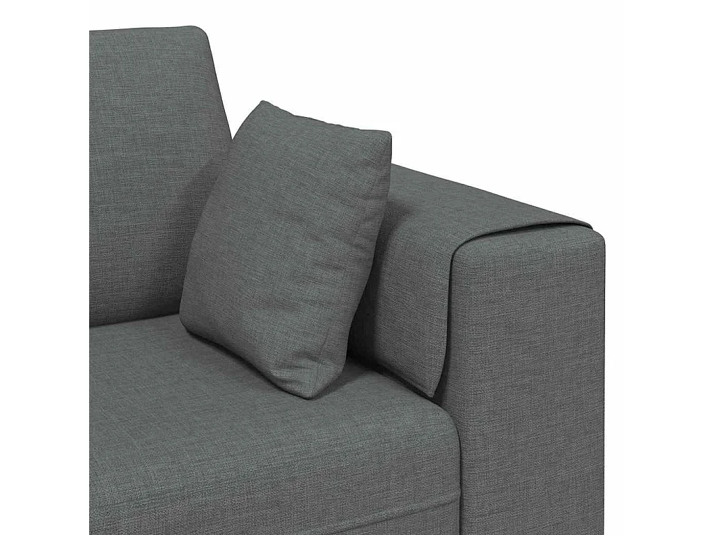Divano in tessuto con cuscino Tessuto grigio scuro 208 cm