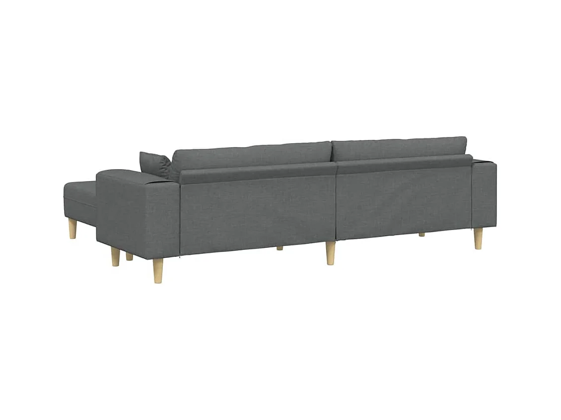 Sofa en tissu avec coussin Gris foncé 208 cm tissu