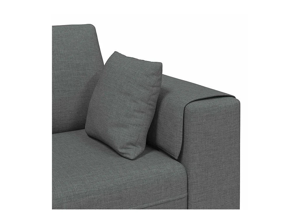 Sofa en tissu avec coussin Gris foncé 208 cm tissu