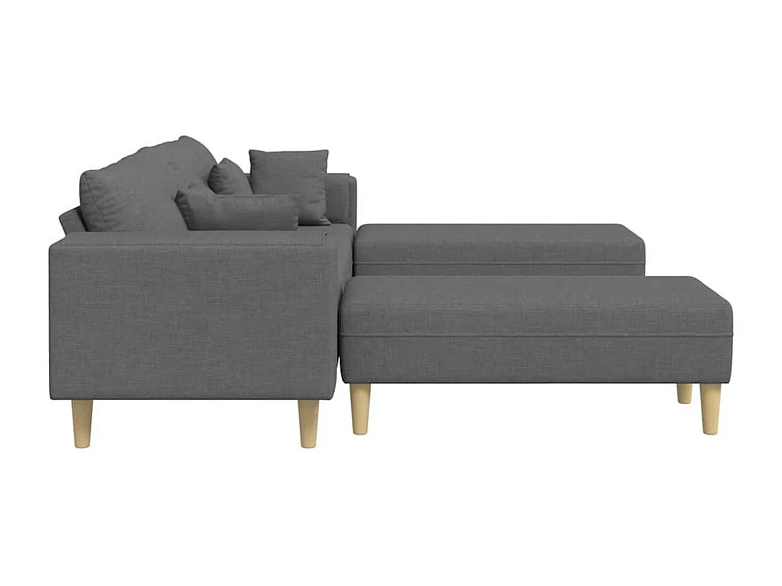 Sofa en tissu avec coussin Gris foncé 208 cm tissu