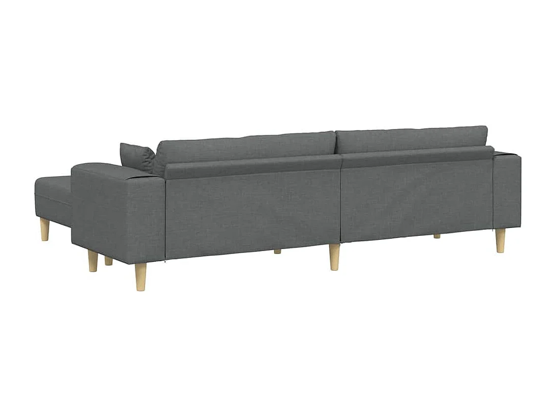 Sofa en tissu avec coussin Gris foncé 208 cm tissu