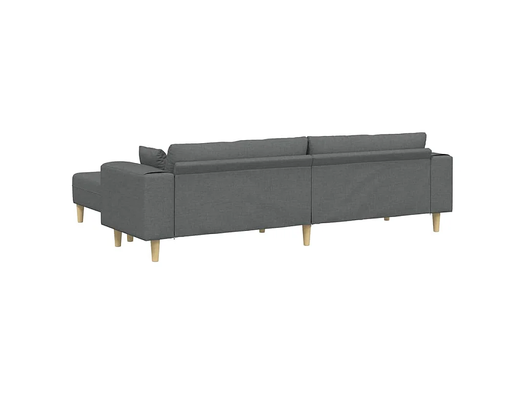 Divano in tessuto con cuscino Tessuto grigio scuro 208 cm