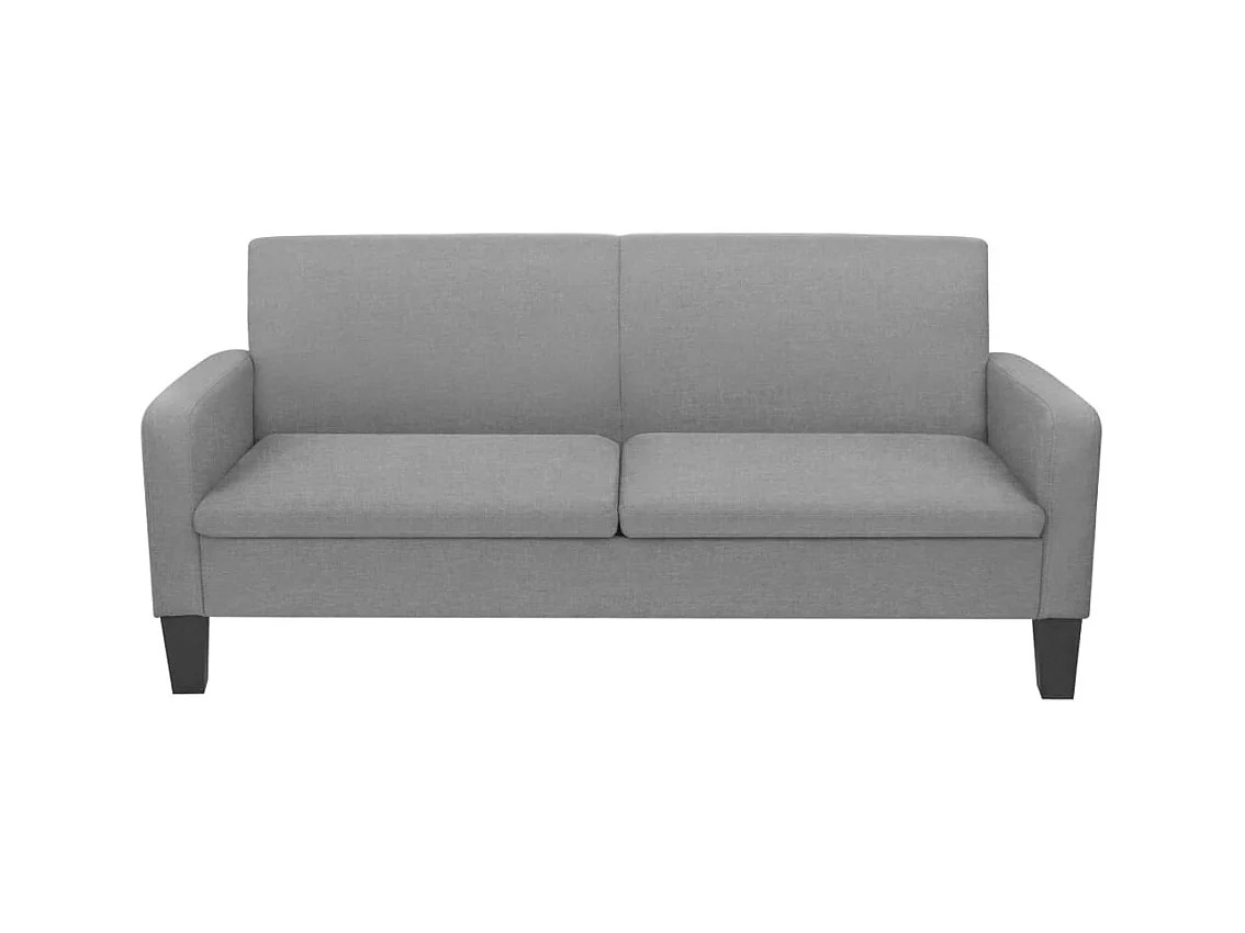 Conjunto de sofá de 2 piezas en tela gris claro