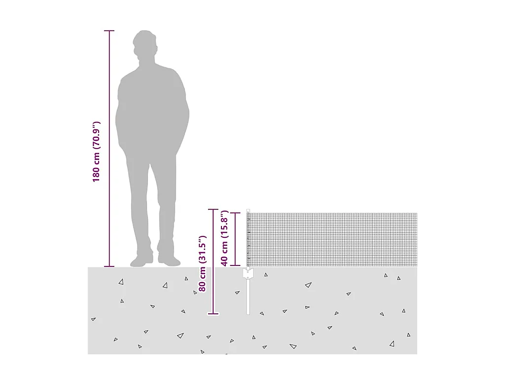 3-zitsbank met voetenbank, donkergrijs, 180 cm, microvezelstof
