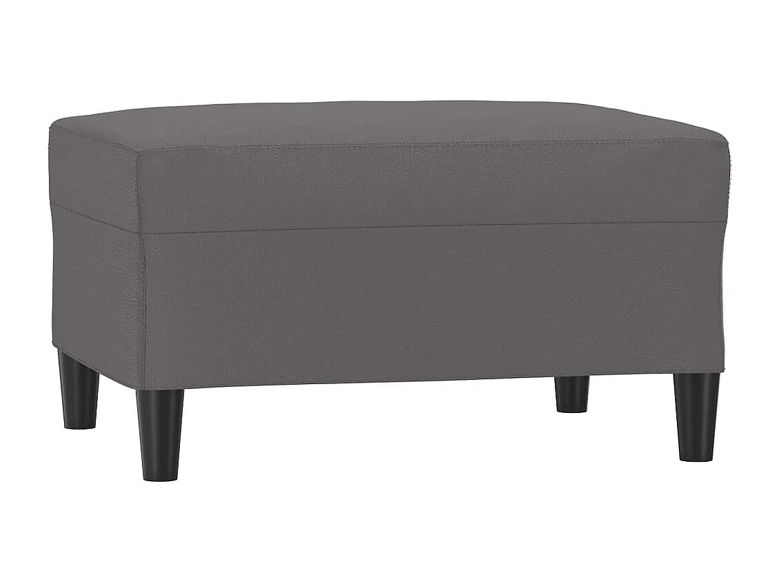 Set di divani 4 pezzi con cuscini in similpelle grigia