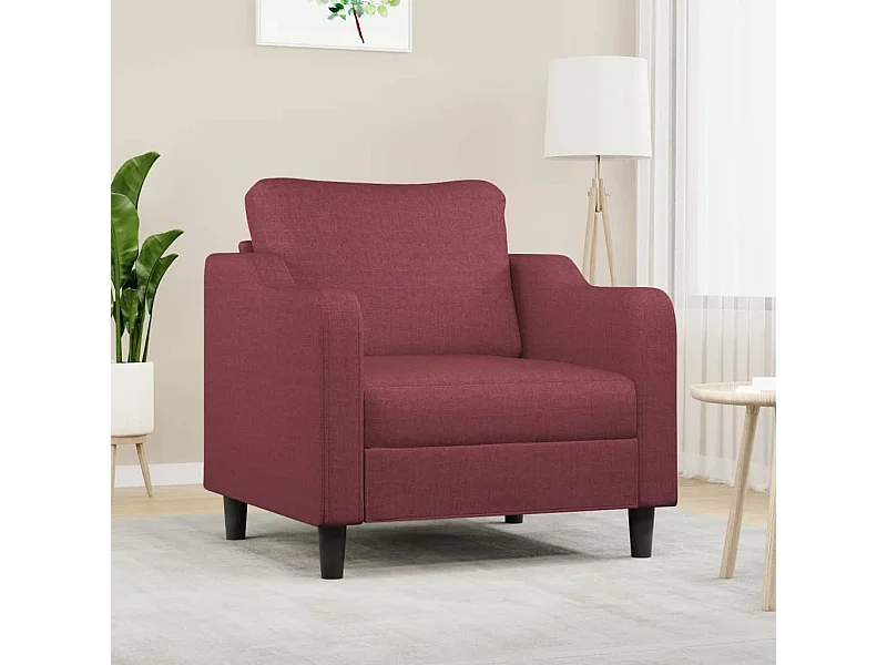Sillón Tela Rojo Burdeos 60 cm