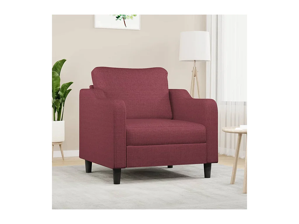 Poltrona in tessuto rosso bordeaux 60 cm