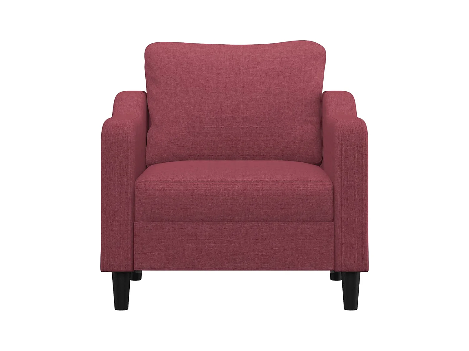 Poltrona in tessuto rosso bordeaux 60 cm