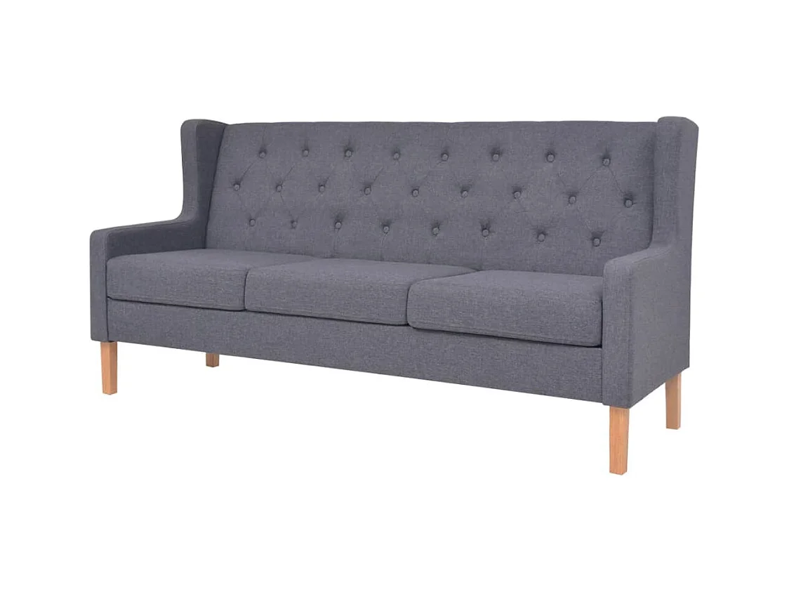 Conjunto de sofá de 2 piezas en tela gris